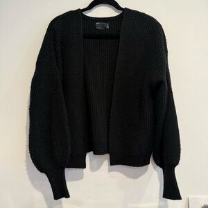 Women's Black Open Cardigan (TALL)